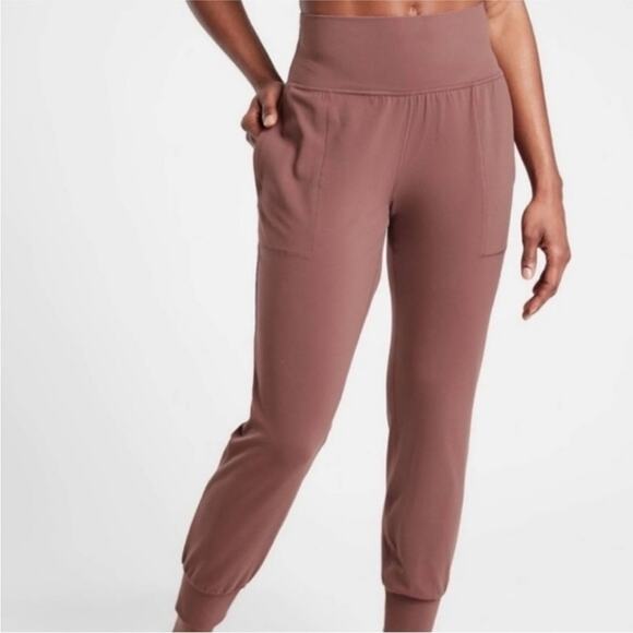 Athleta Salutation High Rise Jogger Mauve Pink size XS Yoga Athletic - Picture 1 of 9